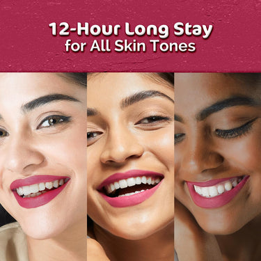 Mamaearth Moisture Matte Longstay Lipstick With Avocado Oil & Vitamin E For 12 Hour Long Stay-03 Candyfloss Pink - 2 G